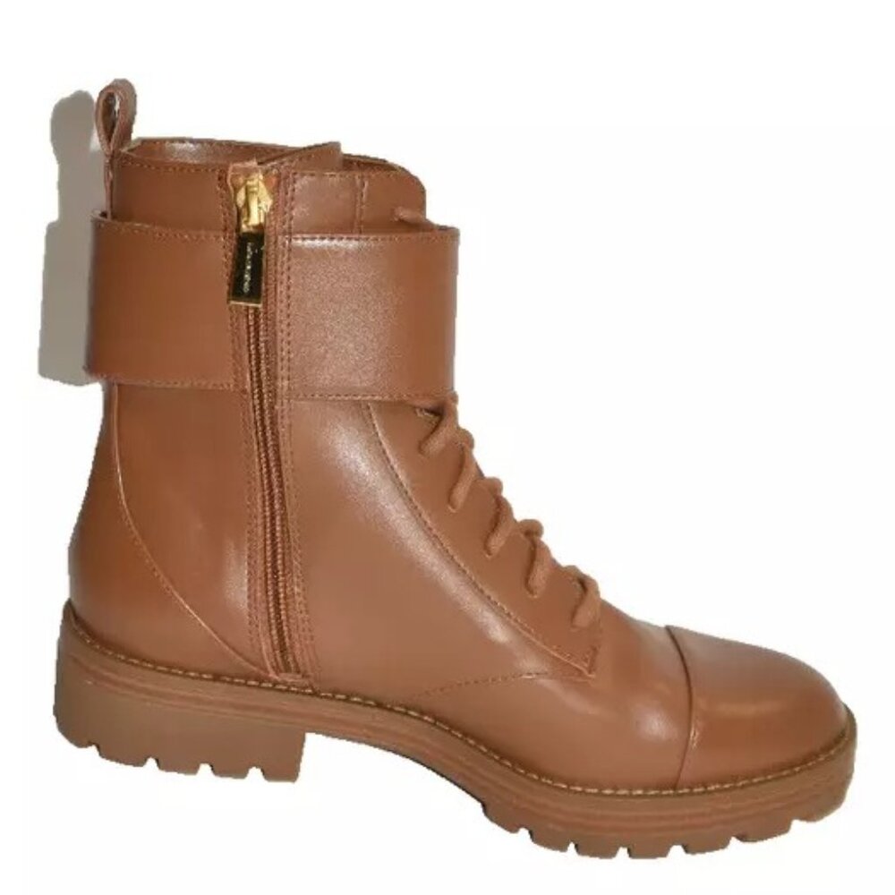 New! Michael Kors Womens TATUM Ankle Combat Boots Brown Size 8.5 M DD463 - Picture 2 of 6